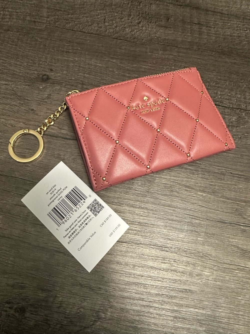 Kate Spade Carey Quilted Card Case